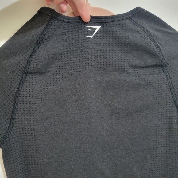 Gymshark Vital Seamless Short Sleeves T-Shirt Black Marl M - Picture 6 of 12
